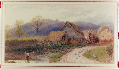 Landscape with a Farm by Myles Birket Foster